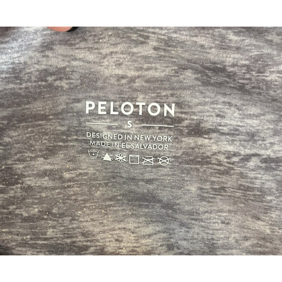Peloton Gray Sparkle Metallic Roller Rink High Rise Leggings Size Small - Picture 9 of 9